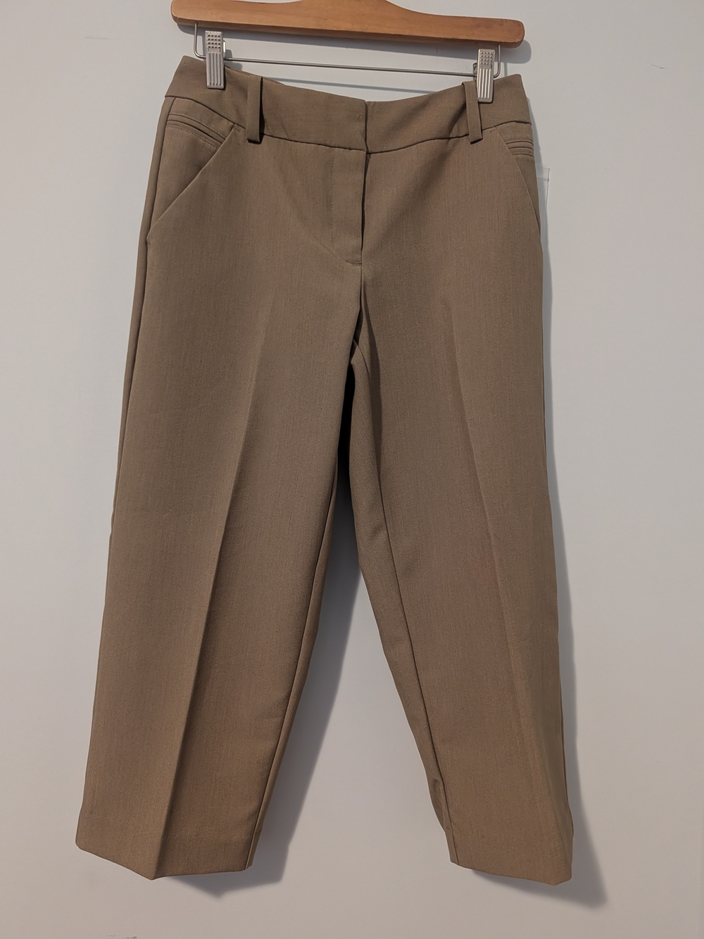 Worthington Cropped Tailored Ankle Pants in Taupe